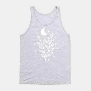 Moon and Floral Sprig Tank Top